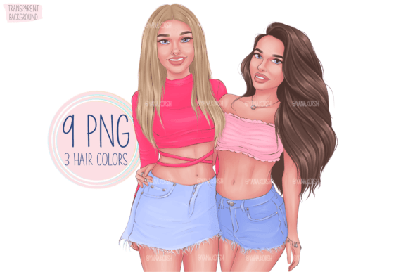 Best Friends Clipart: Elevating Your Projects with Stylish Besties Clipart