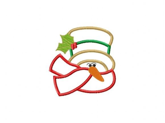 Charming Winter Craft: The Snowman Applique Design