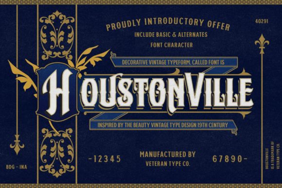 Houstonville: A Vintage Display Font That Demands Attention