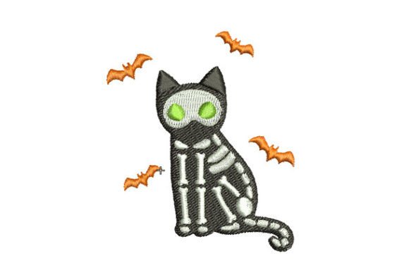 Spooky Stitches: Cat Halloween Embroidery Designs
