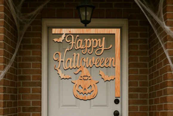 Spooky Style: Laser Cut Halloween Door Corner SVG Decor