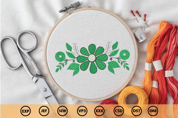 Stitch Whimsy and Charm into Your Creations with Floral Motif Embroidery