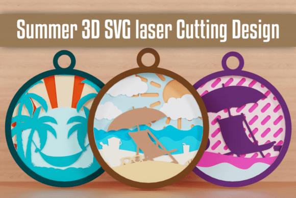 Summer SVG Circular 3D: A Fresh Take on Layered Design