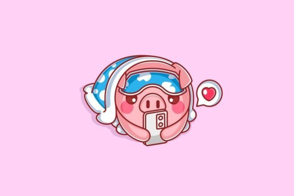 The Cozy Quirky Appeal of Pig Wearing Blanket and Playing Phone
