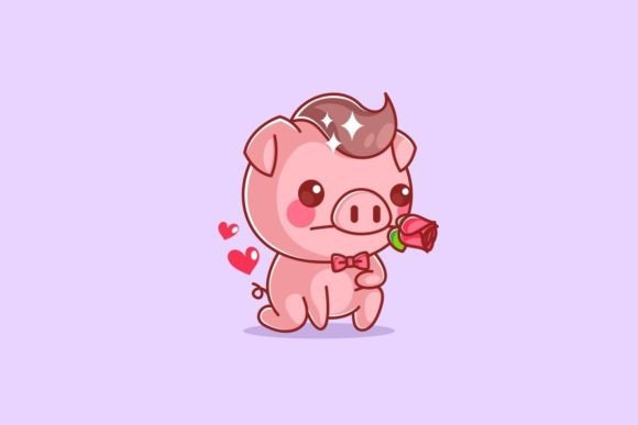 The Cute Pig Wants to Give Roses: A Font for Whimsical Branding