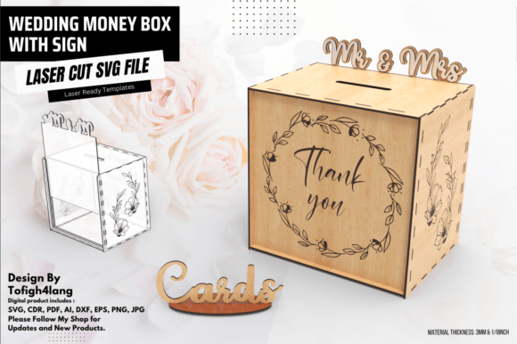Wedding Money Box with Sign, Laser Cut: A Guide to Elegance