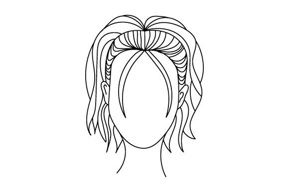 Y2K Hairstyle, Line Art 2: Capturing Retro-Futurism